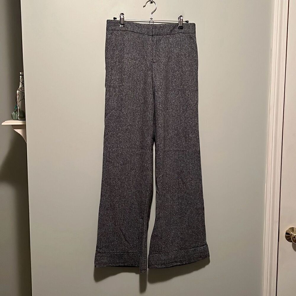 Chaiken Profile Women's Gray Wool Blend Flare Pants
